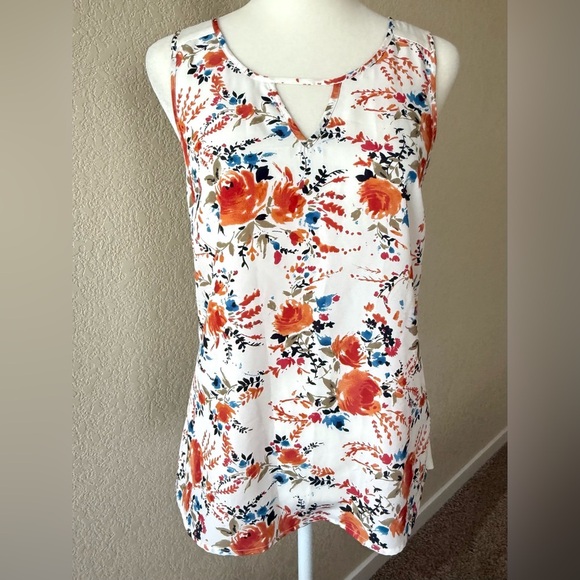 41 Hawthorn Liano Mixed Material Back Detail Floral Top XS - Picture 10 of 10